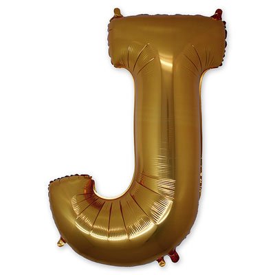 Шар-фигура буква J 40" Gold 1207-1660
